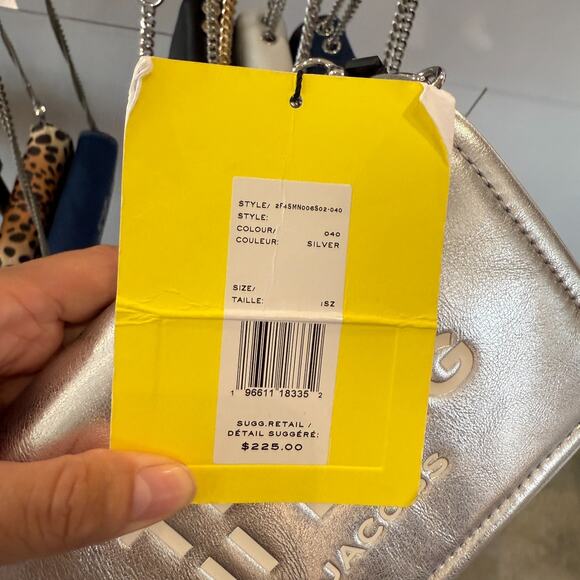 Best Price‼️Marc Jacobs The Metallic Leather Chain Mini Bag silver - Picture 5 of 6